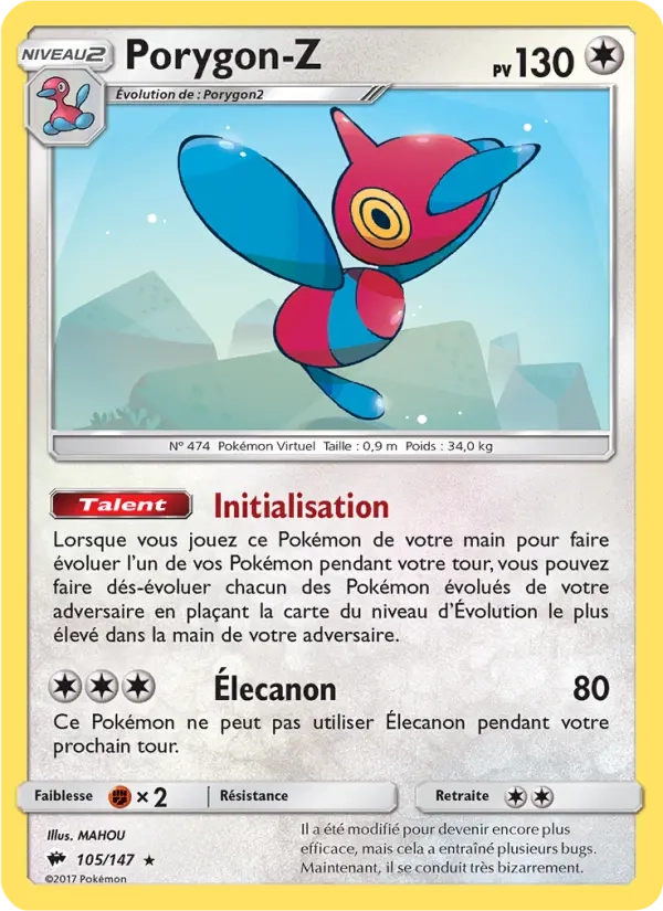 105/147 Porygon Z HOLO - Ombres Ardentes