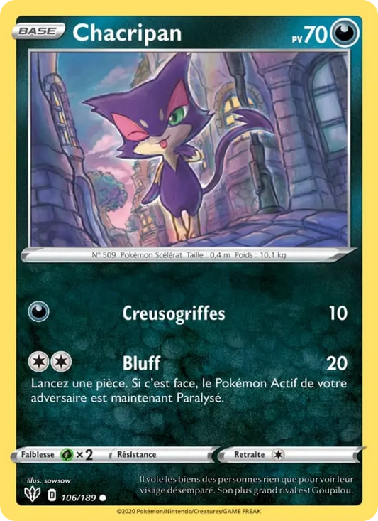 106/189 Chacripan Reverse - Ténèbres Embrasées