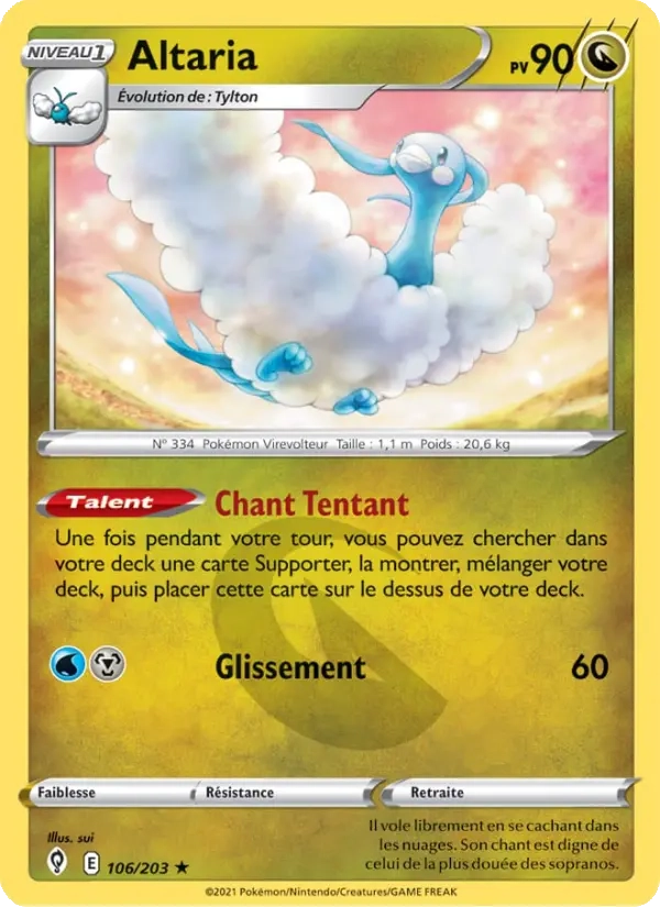 106/203 Altaria Reverse - Évolution Céleste