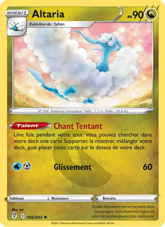 106/203 Altaria Reverse - Évolution Céleste