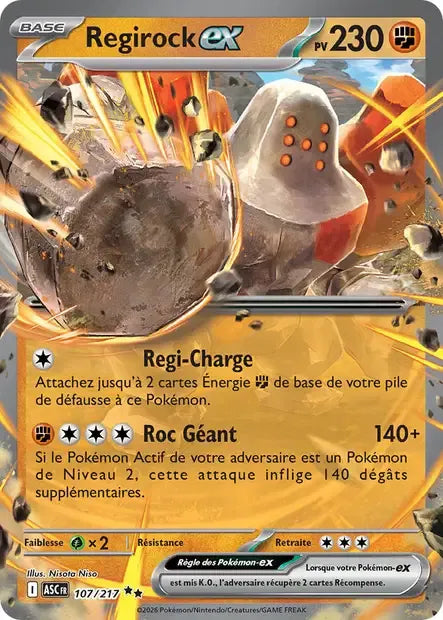 107/217 Regirock EX - Héros Transcendants