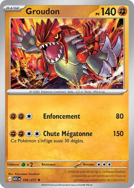 108/217 Groudon REVERSE ENERGIE - Héros Transcendants