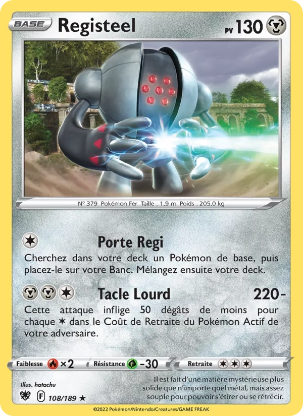 108/189 Registeel Reverse - Astres Radieux