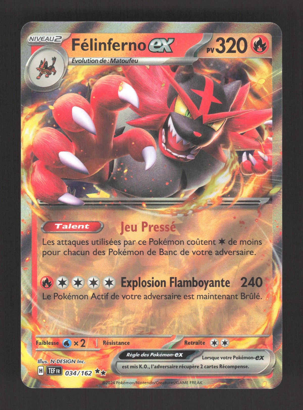034/162 Felinferno EX - Forces Temporelles
