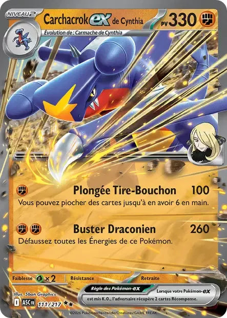 111/217 Carchacrok EX - Héros Transcendants