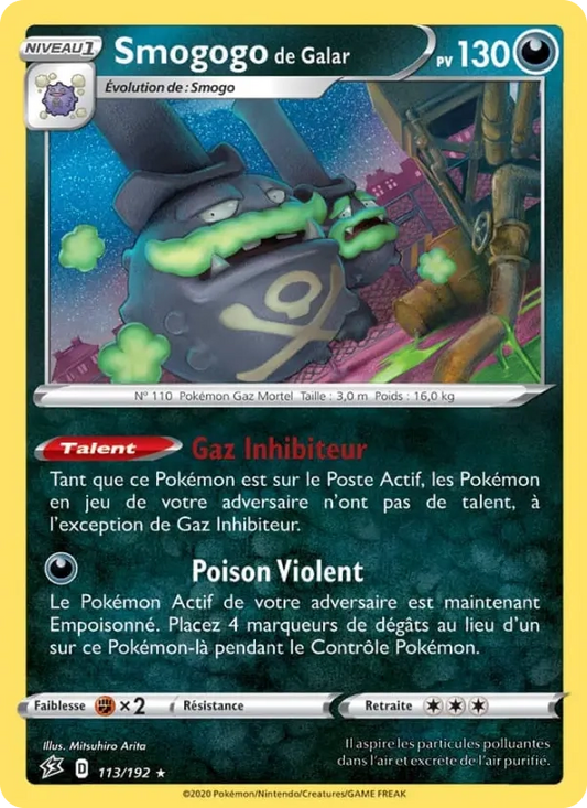 113/192 Smogogo de Galar Holo - Clash des Rebelles