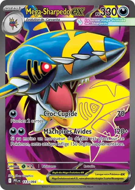 113/094 Mega Sharpedo EX - Flammes Fantasmagoriques