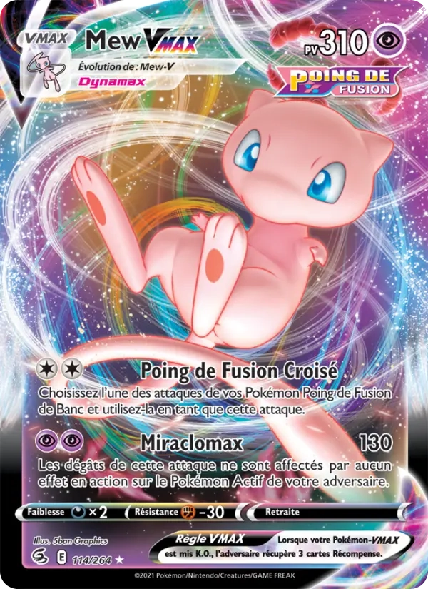 114/264 Mew VMAX - Poing de Fusion