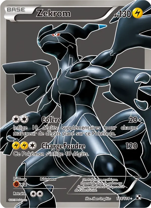 114/114 Zekrom FA - Noir & Blanc