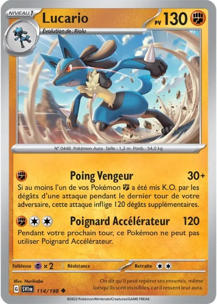 114/198 Lucario Reverse - Écarlate et Violet