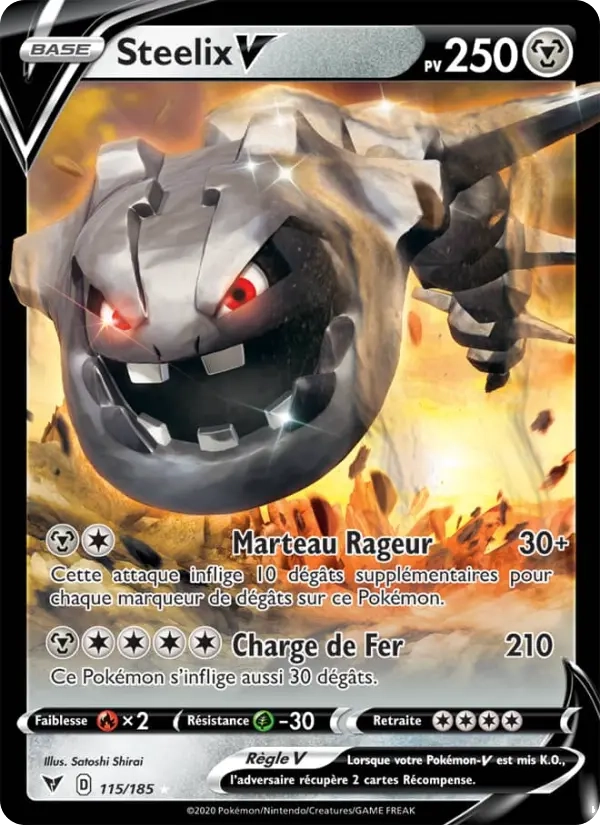 115/185 Steelix V - Voltage Éclatant
