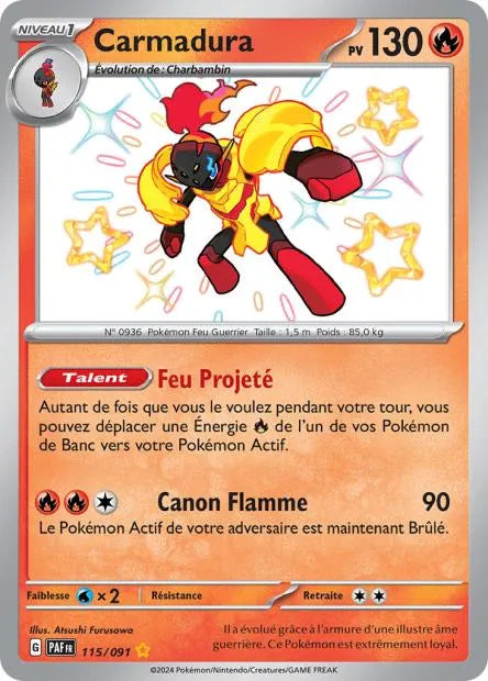 115/091 Carmadura SHINY - Destinées de Paldea