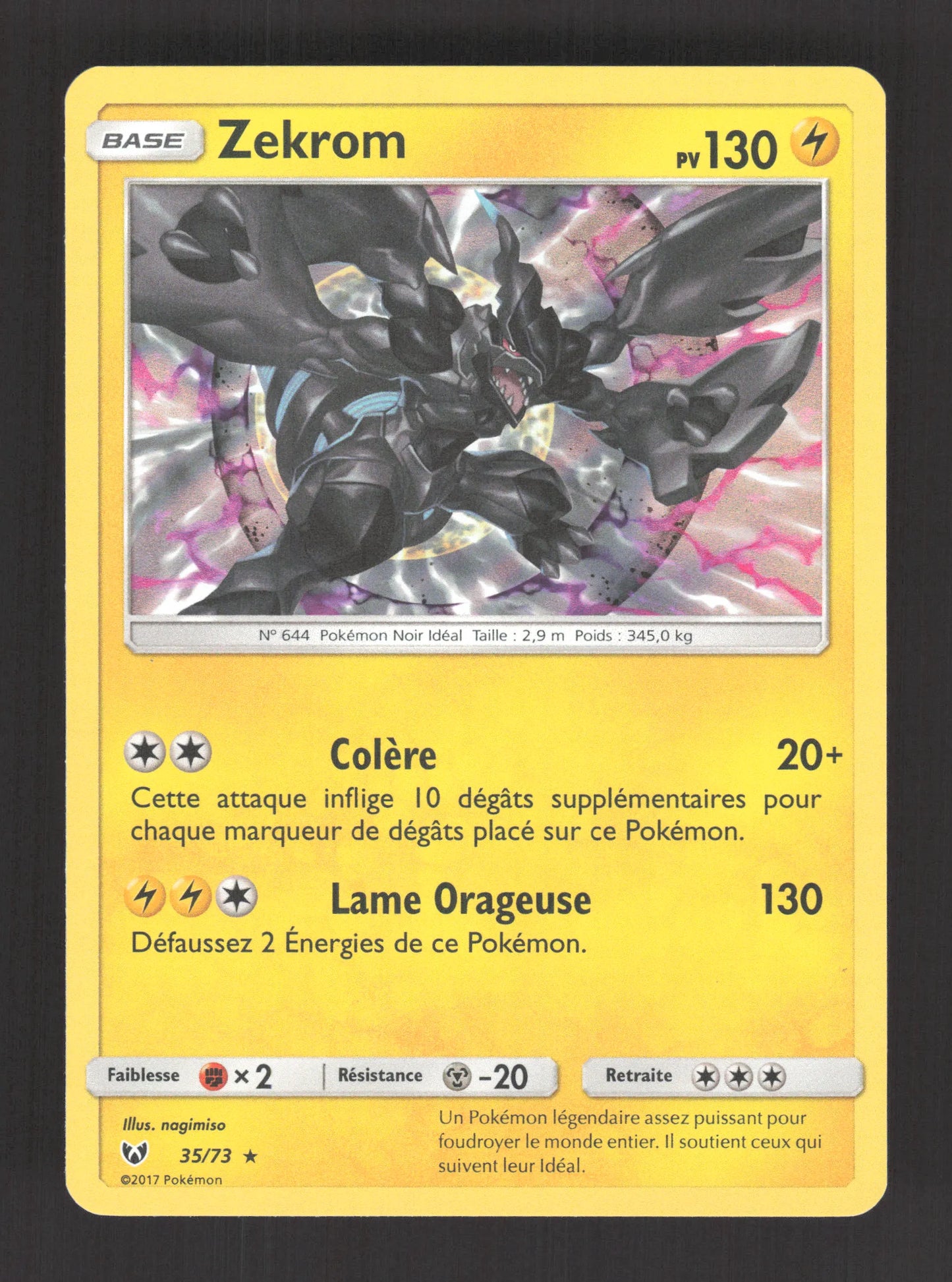 35/73 Zekrom HOLO - Légendes Brillantes