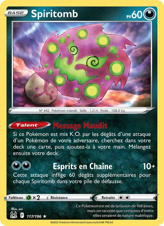 117/196 Spiritomb Reverse - Origine Perdue