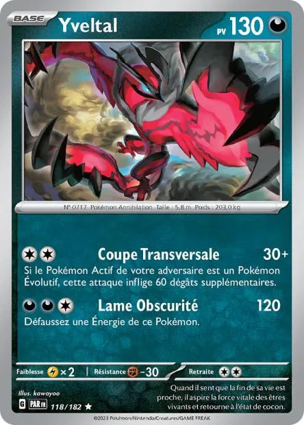 Yveltal Holo 118/182 - Faille Paradoxe