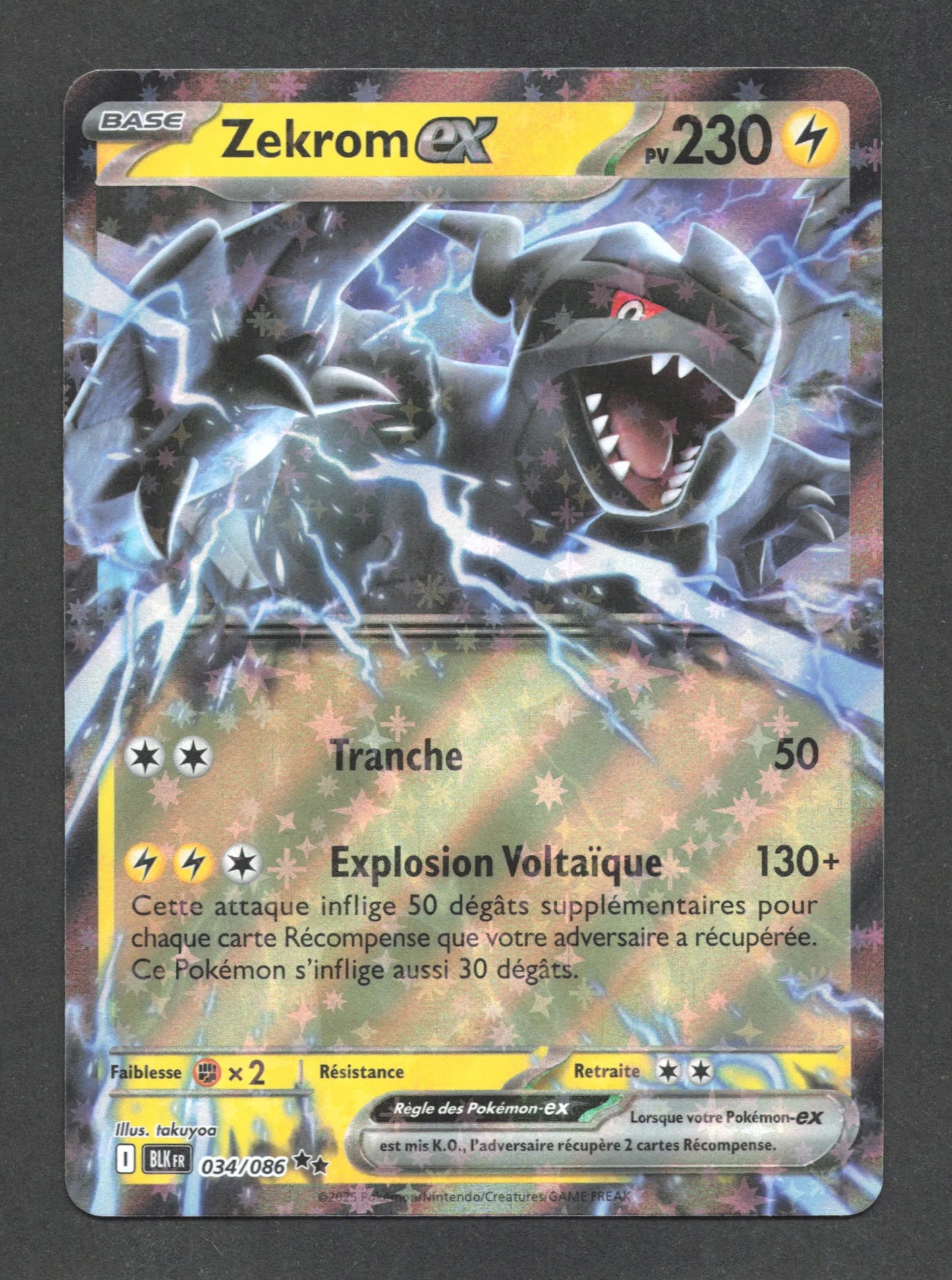034/086 Zekrom EX - Foudre Noire