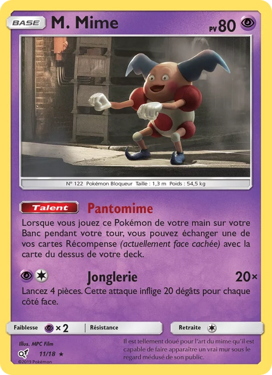 11/18 Mr Mime HOLO - Détective Pikachu