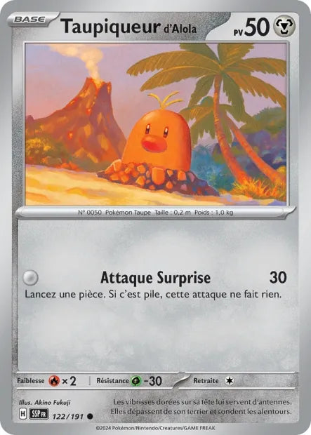 122/191 Taupiqueur d'Alola Reverse - Étincelles Déferlantes