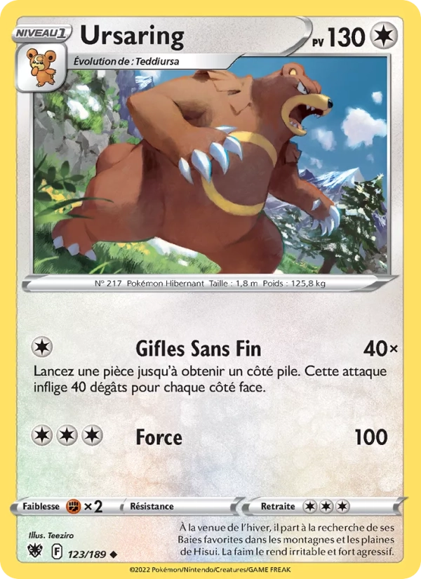 123/189 Ursaring Reverse - Astres Radieux