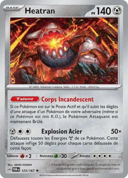 123/167 Heatran Holo - Mascarade Crépusculaire