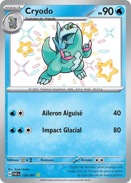 129/091 Cryodo SHINY - Destinées de Paldea