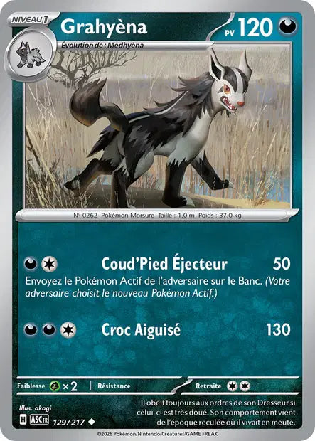 129/217 Grahyena REVERSE ENERGIE - Héros Transcendants