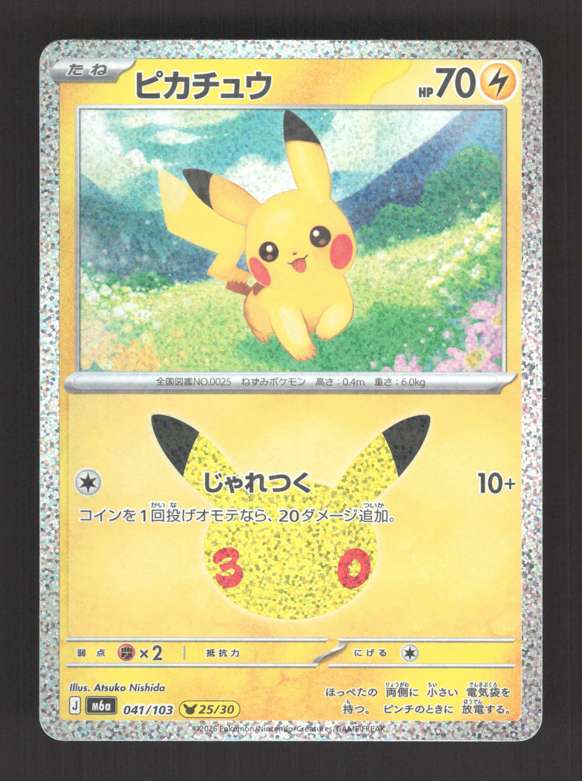 041/103 Pikachu HOLO JP - 30th Celebration