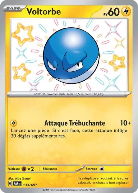 133/091 Voltorbe SHINY - Destinées de Paldea