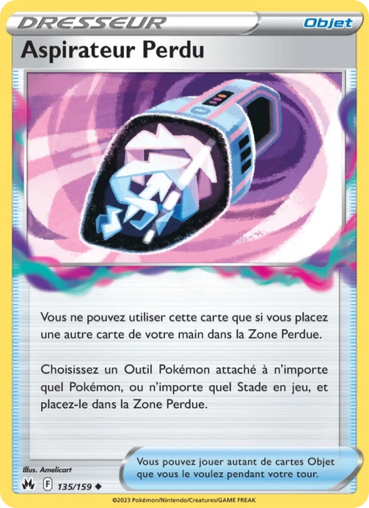 135/159 Aspirateur Perdu REVERSE - Zénith Suprême