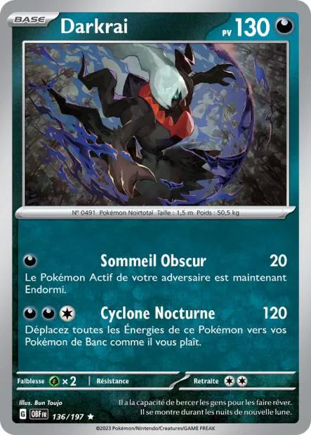 136/197 Darkrai Reverse - Flammes Obsidiennes