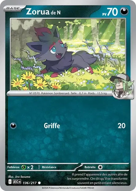 136/217 Zorua POKEBALL - Héros Transcendants