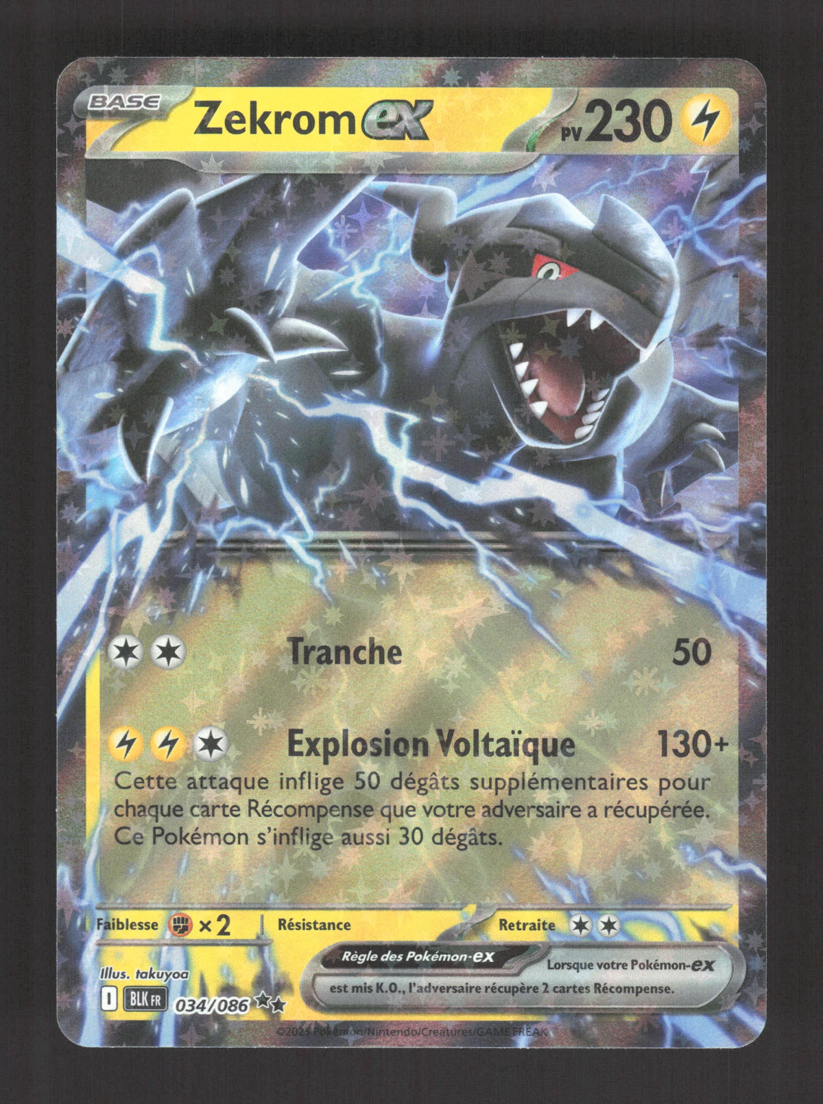 034/086 Zekrom EX - Foudre Noire