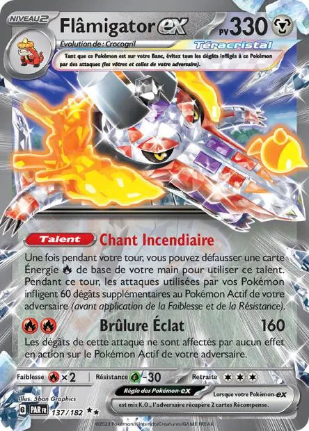 137/182 Flamigator EX - Faille Paradoxe