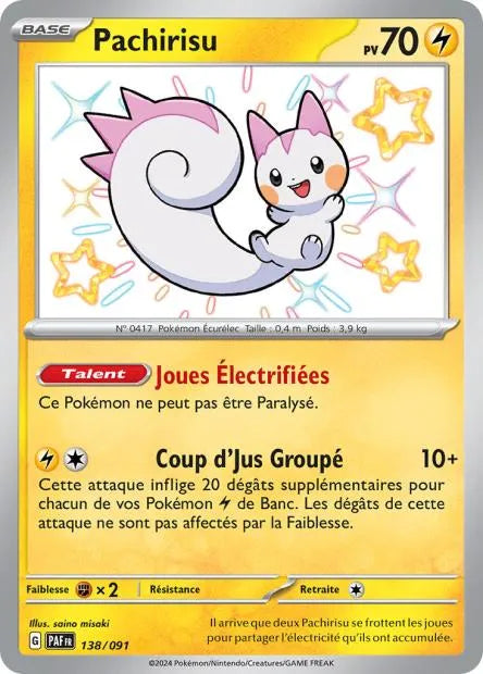 138/091 Pachirisu SHINY - Destinées de Paldea