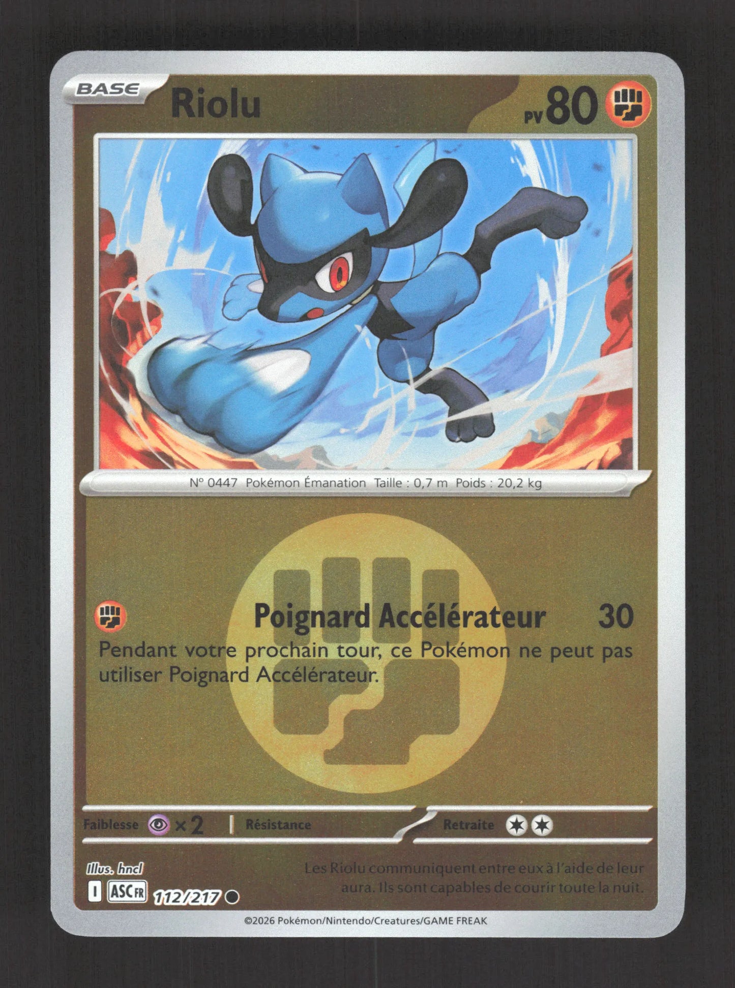 112/217 Riolu REVERSE ENERGIE - Héros Transcendants
