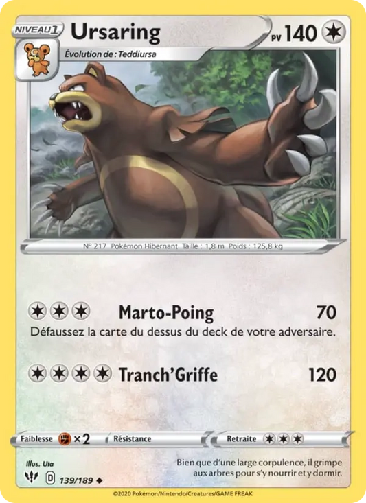 139/189 Ursaring Reverse - Ténèbres Embrasées