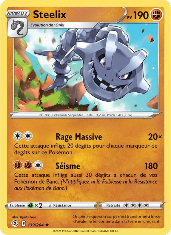 139/264 Steelix Reverse - Poing de Fusion