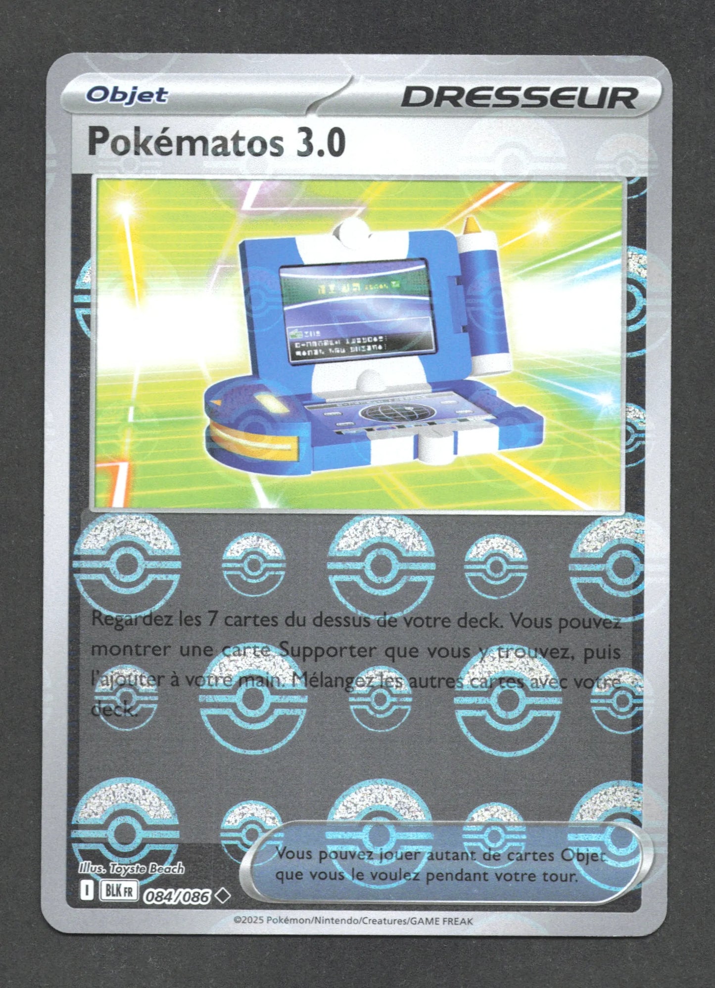 084/086 Pokematos 3 POKEBALL - Foudre Noire - Pokeball