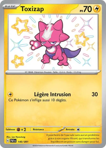 140/091 Toxizap SHINY - Destinées de Paldea