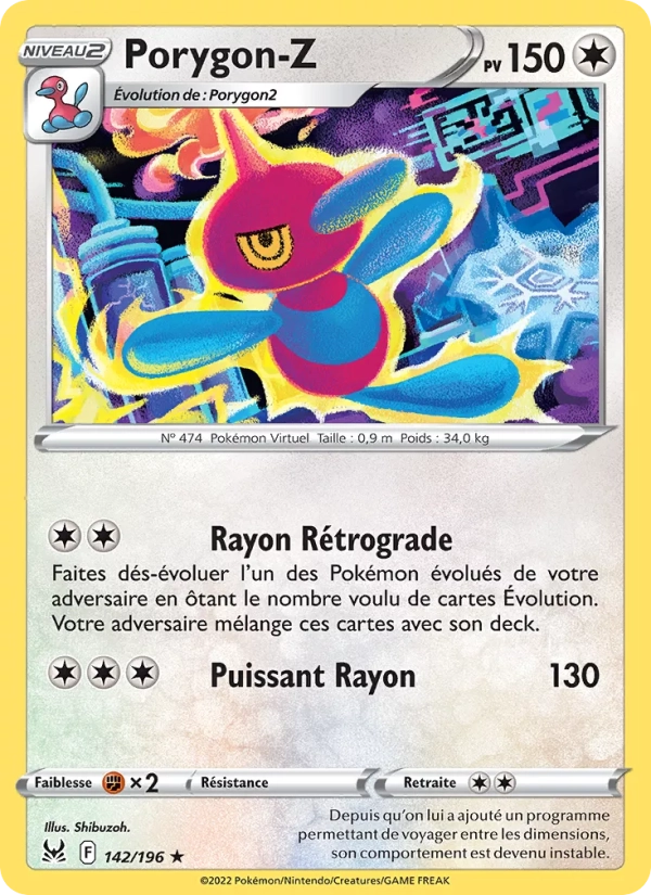 142/196 Porygon-Z Reverse - Origine Perdue