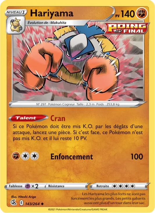 143/264 Hariyama Reverse - Poing de Fusion