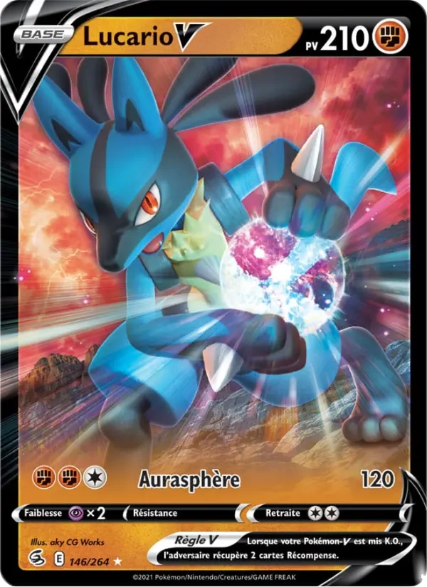 146/264 Lucario V - Poing de Fusion