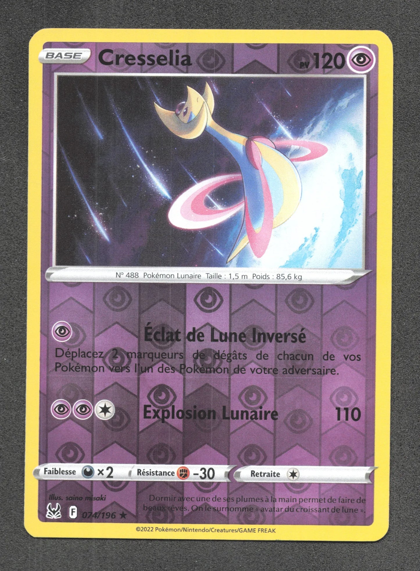 074/196 Cresselia REVERSE - Origine Perdue