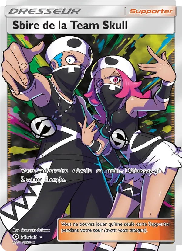 149/149 Sbire de la Team Skull DRESSEUR - Soleil et Lune