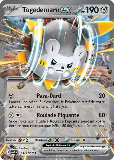 149/217 Togedemaru EX - Héros Transcendants