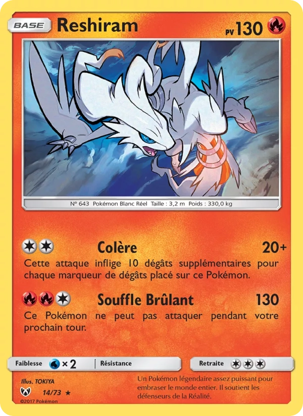 14/73 Reshiram HOLO - Légendes Brillantes