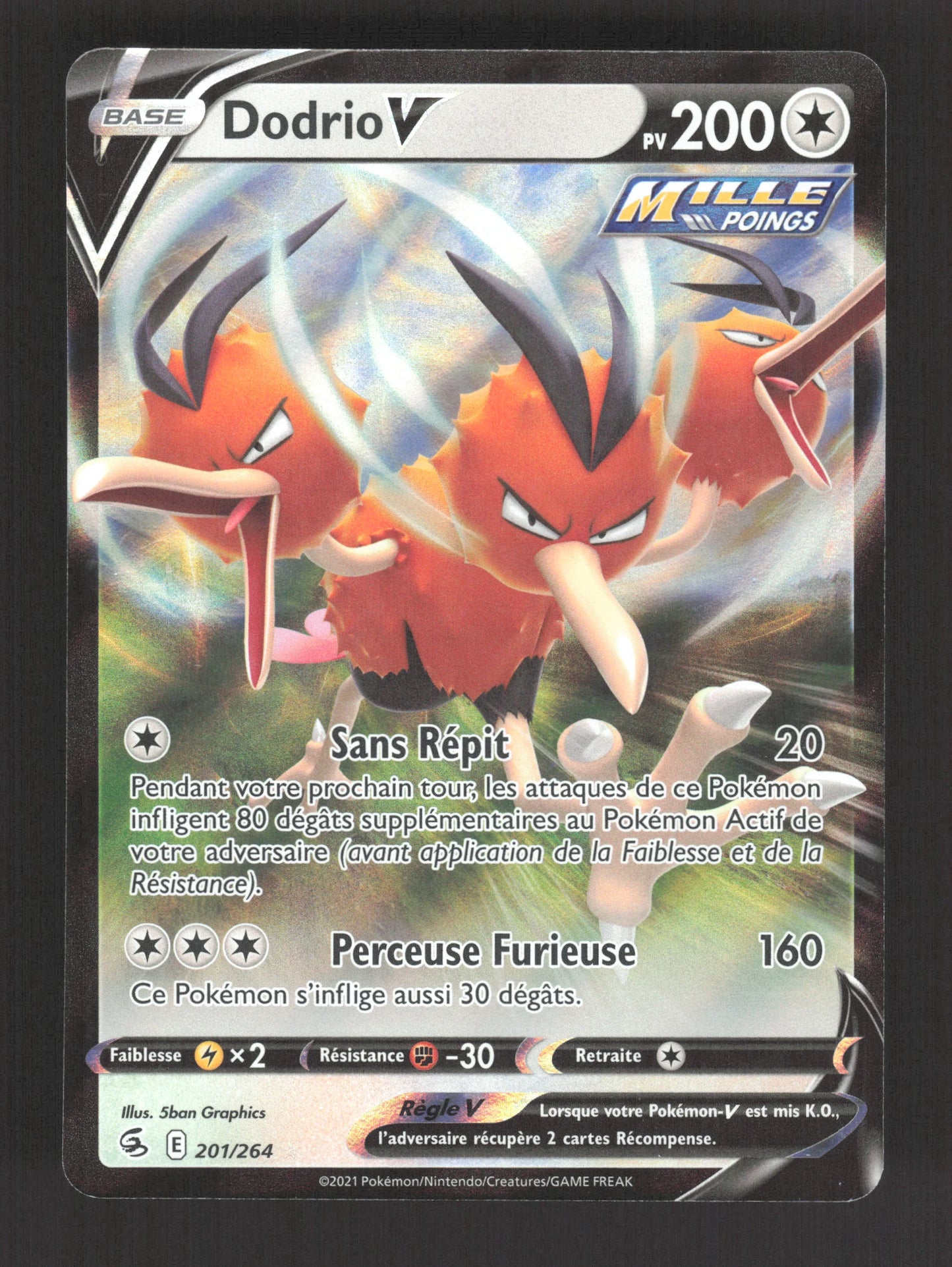 201/264 Dodrio V - Poing de Fusion