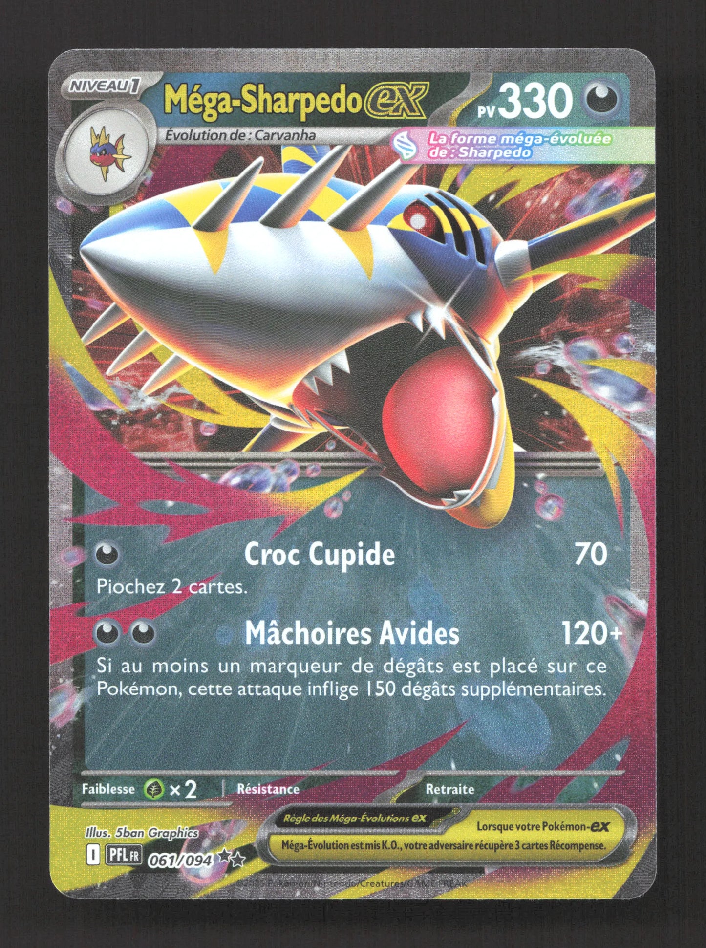 061/094 Mega Sharpedo EX - Flammes Fantasmagoriques
