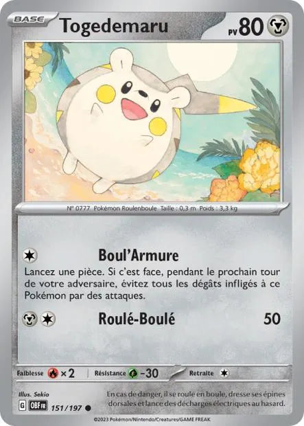 151/197 Togedemaru Reverse - Flammes Obsidiennes