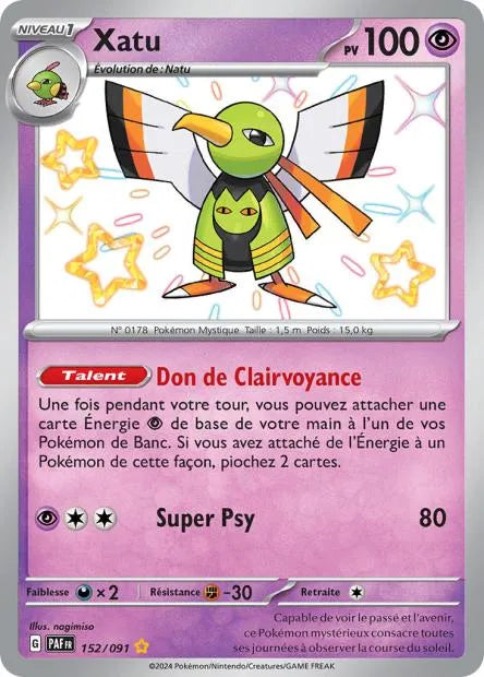 152/091 Xatu SHINY - Destinées de Paldea